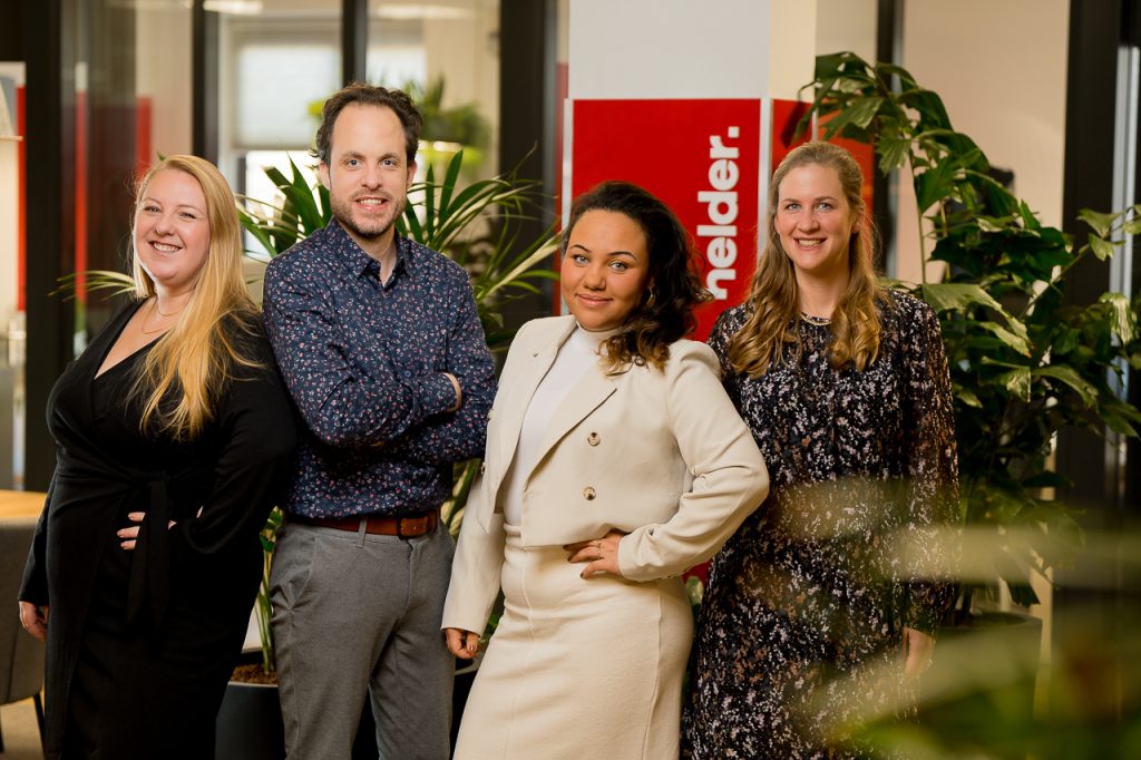 Onze medewerkers van ons kantoor Delft, Auke van der Horst, Jan Willem Prins, Georgina Geertsema en Jacqueline Blaazer